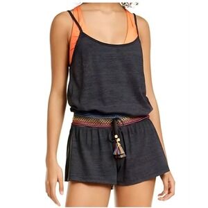 Soluna Spaghetti Strap Shorts‎ Romper Swim Cover Up Women's Size Medium